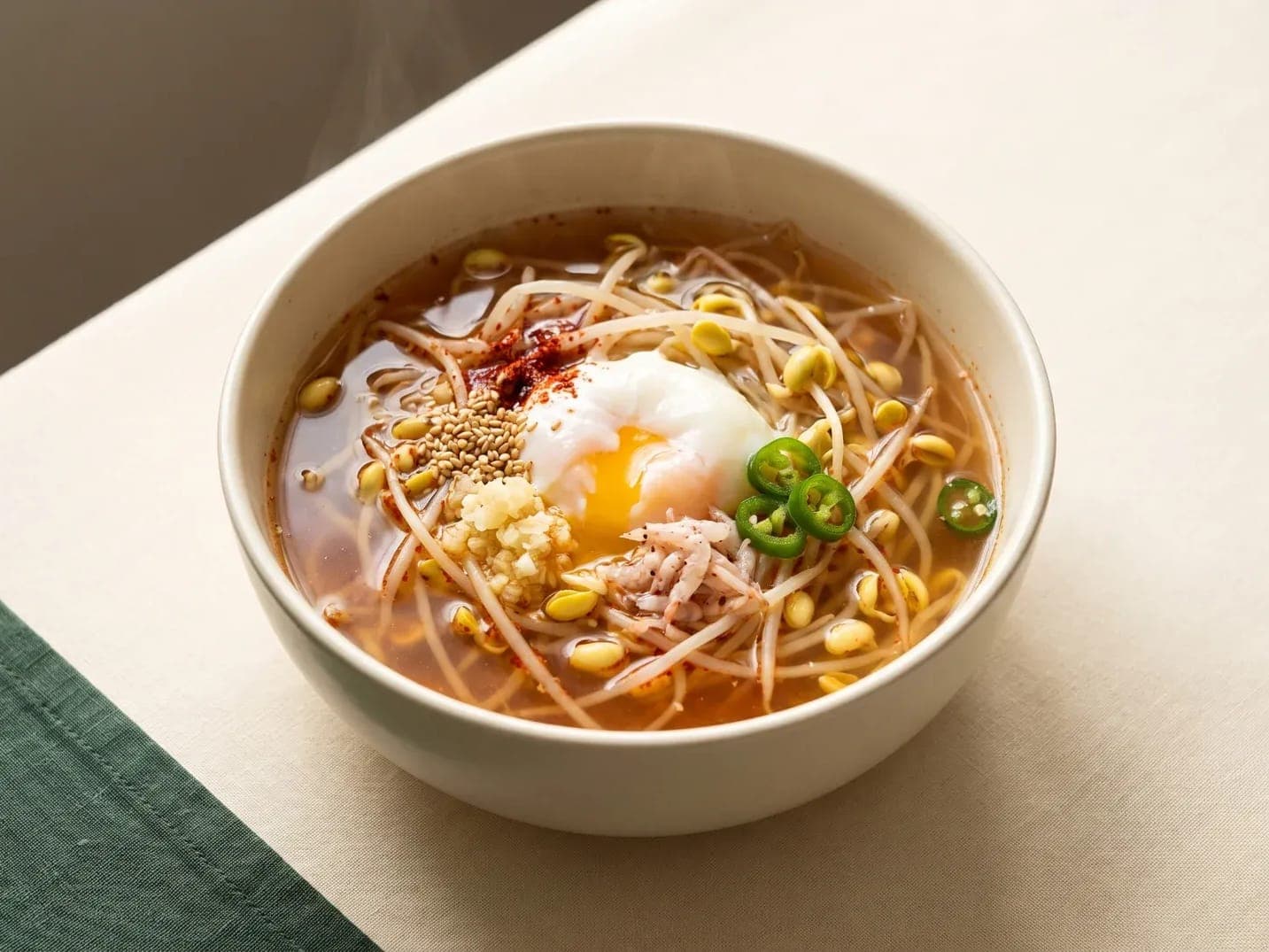 Illustration of Soybean Sprout Hangover Soup (Kongnamul-haejangguk)