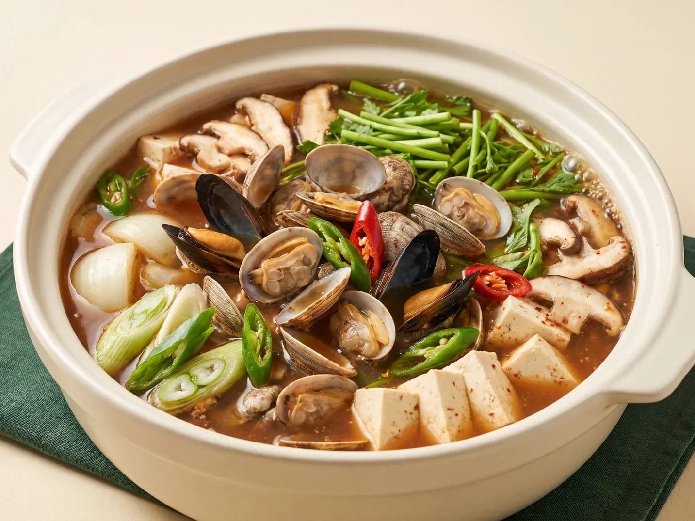Illustration of Clam Hot Pot (Jogae-jeongol)