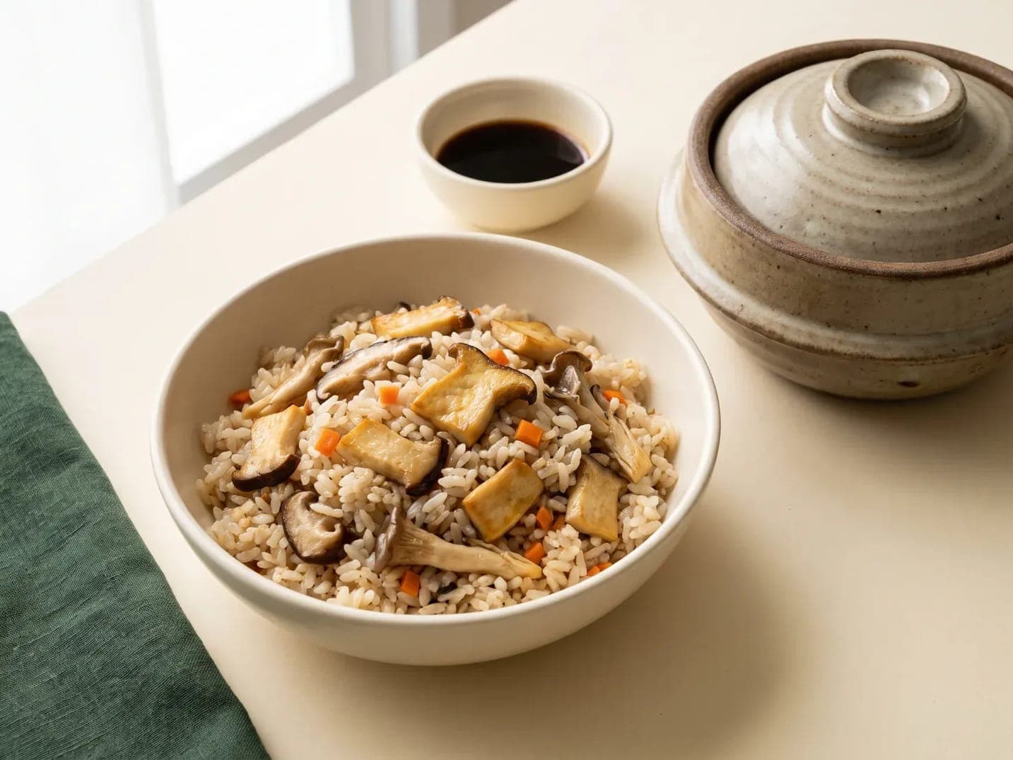 Illustration of Mushroom Pot Rice (Beoseot-sotbap)