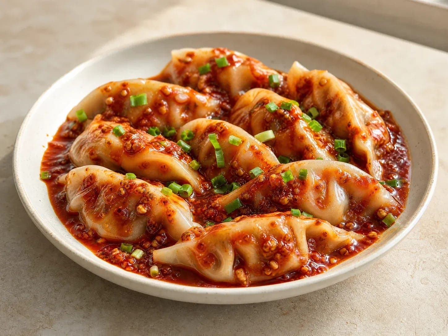 칠리 찜만두 이미지