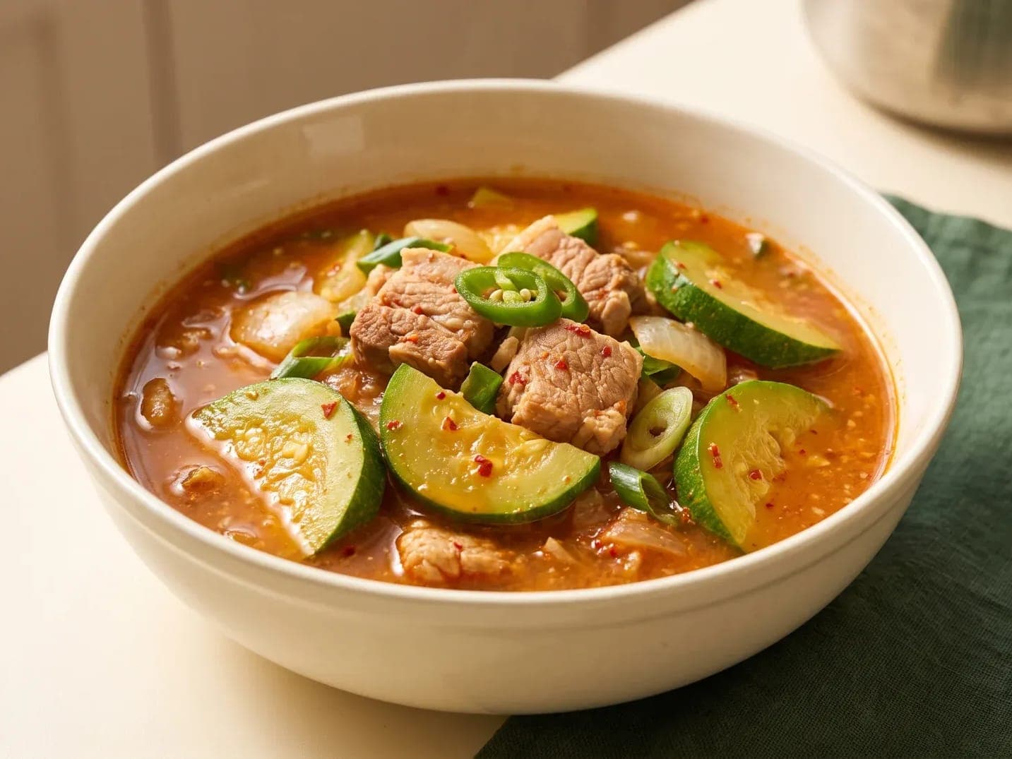 애호박 돼지고기찌개 이미지