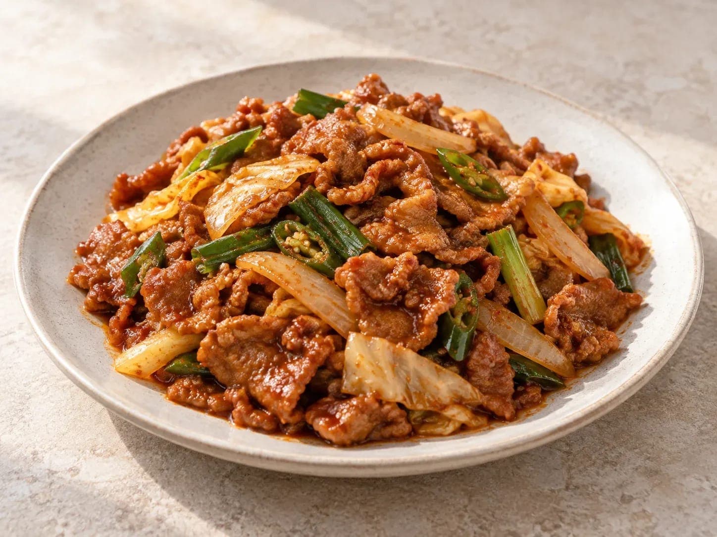 Illustration of Jeyuk Bulgogi (Spicy Pork Bulgogi)