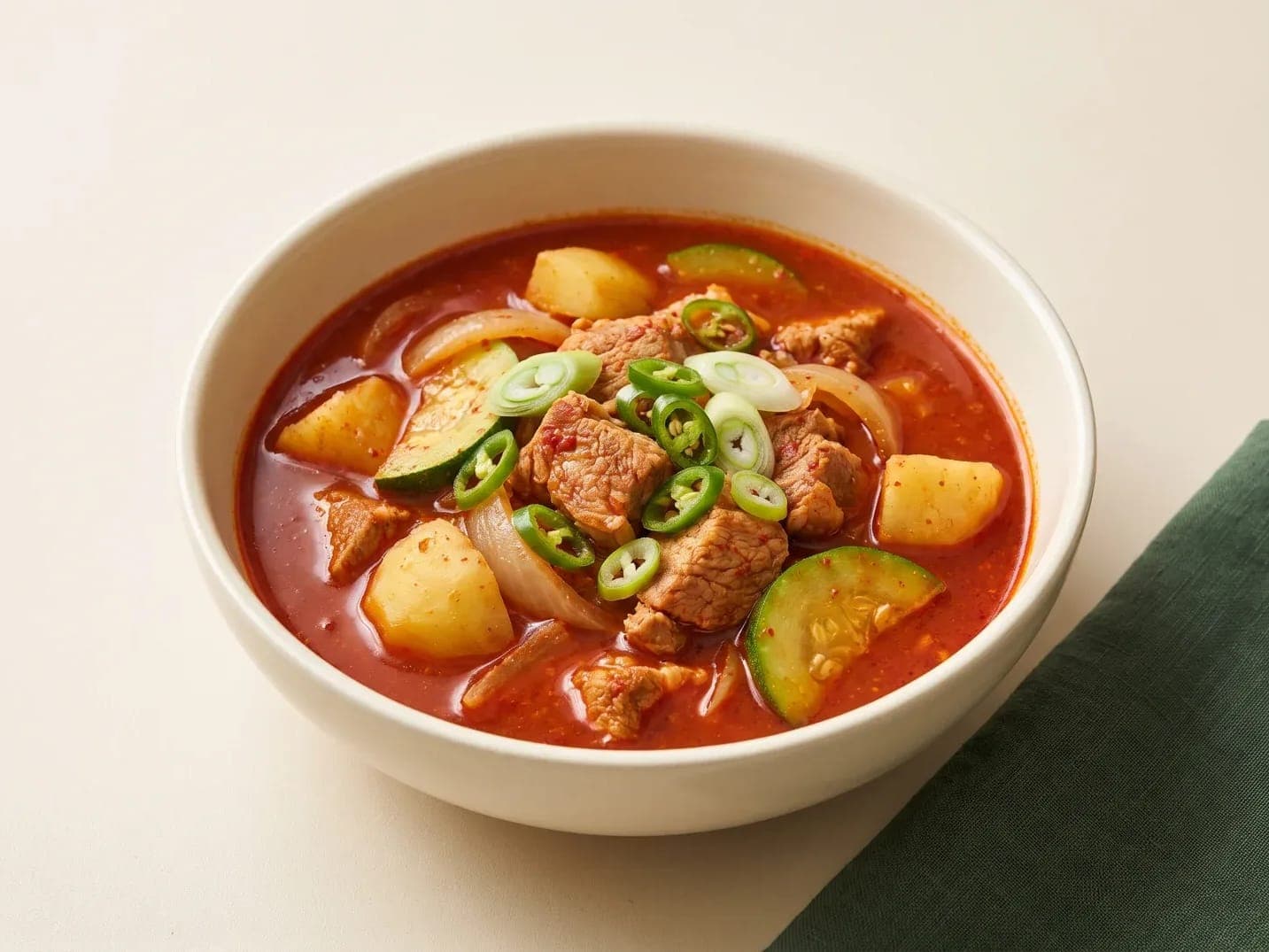 매콤 돼지고기 찌개 이미지